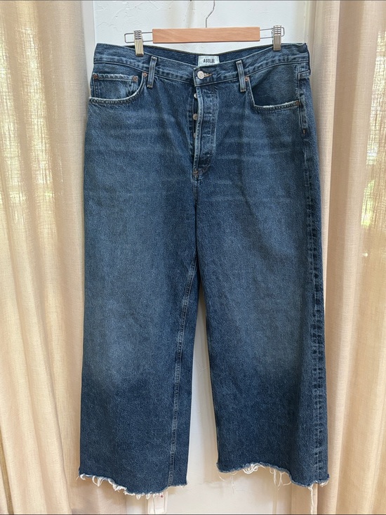 Agolde Denim - Agolde wide leg raw hem jeans
